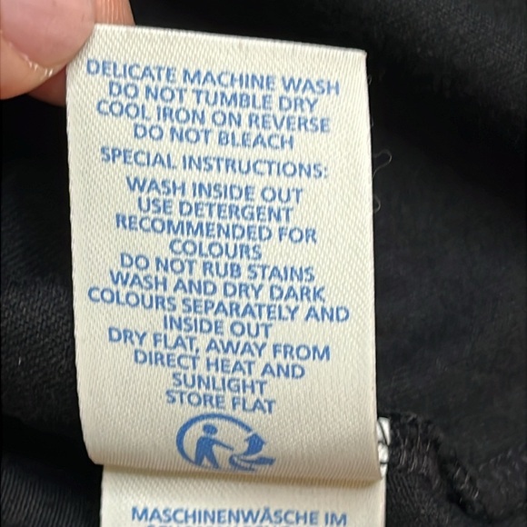 Boden black 3/4 sleeve fixed wrap jersey stretch dress, size 16 long - Picture 11 of 12